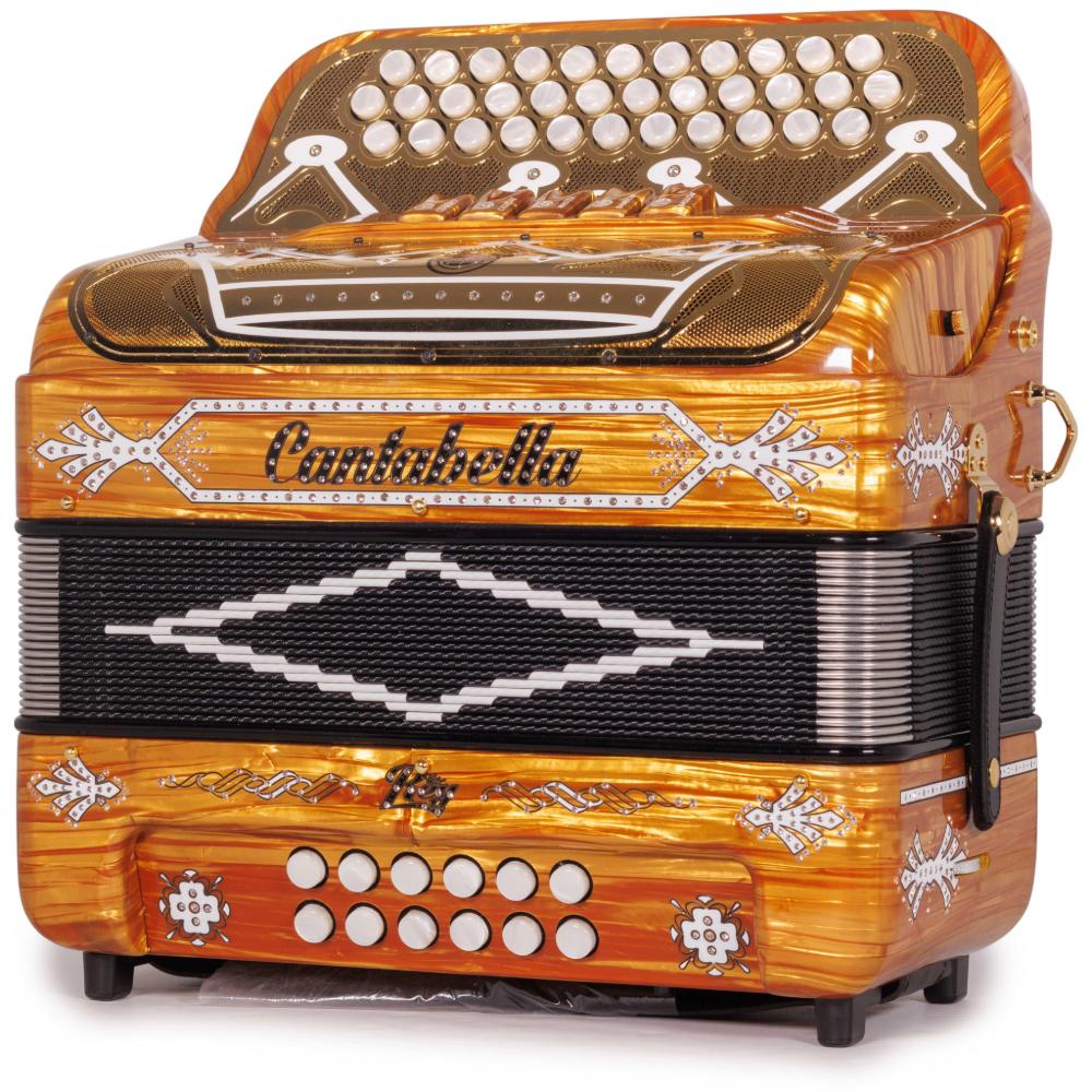 Cantabella Rey II 5 Switch FBE Celluloid Gold Wood with White Accessories
