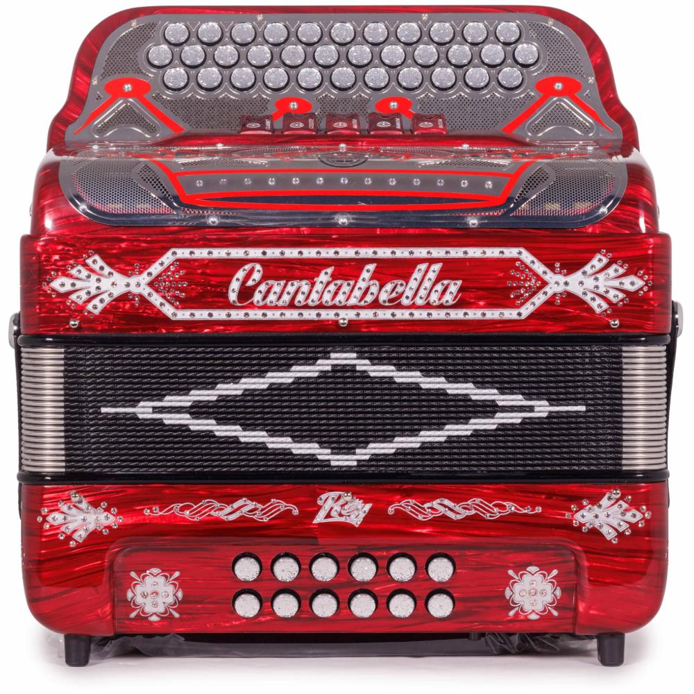 Cantabella Rey II 5 Switch FBE Celluloid Red Wood with White Accessories
