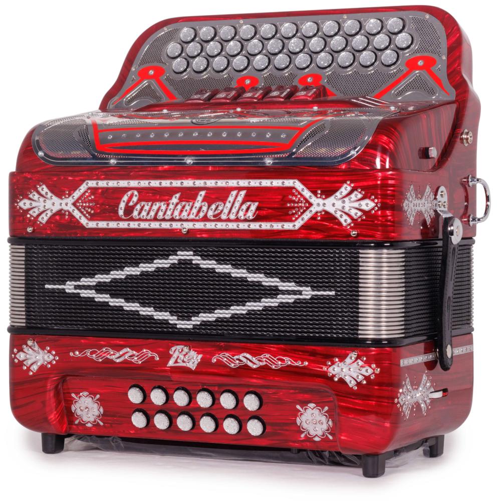 Cantabella Rey II 5 Switch FBE Celluloid Red Wood with White Accessories