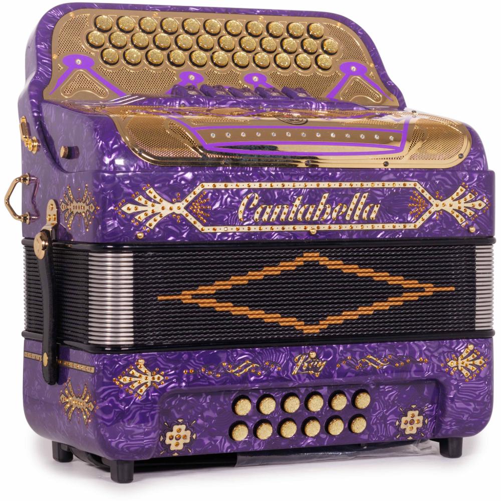 Cantabella Rey II 5 Switch FBE Celluloid Purple Waves with Gold Accessories
