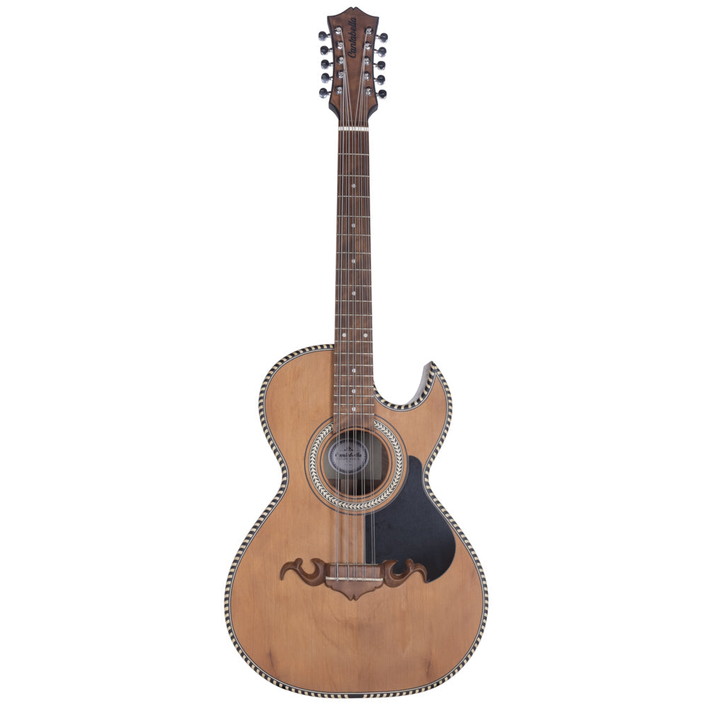 Cantabella Bajo Quinto Cedar Top with Black and White Binding with Case and Accessories-bajo quinto-Cantabella- Hermes Music