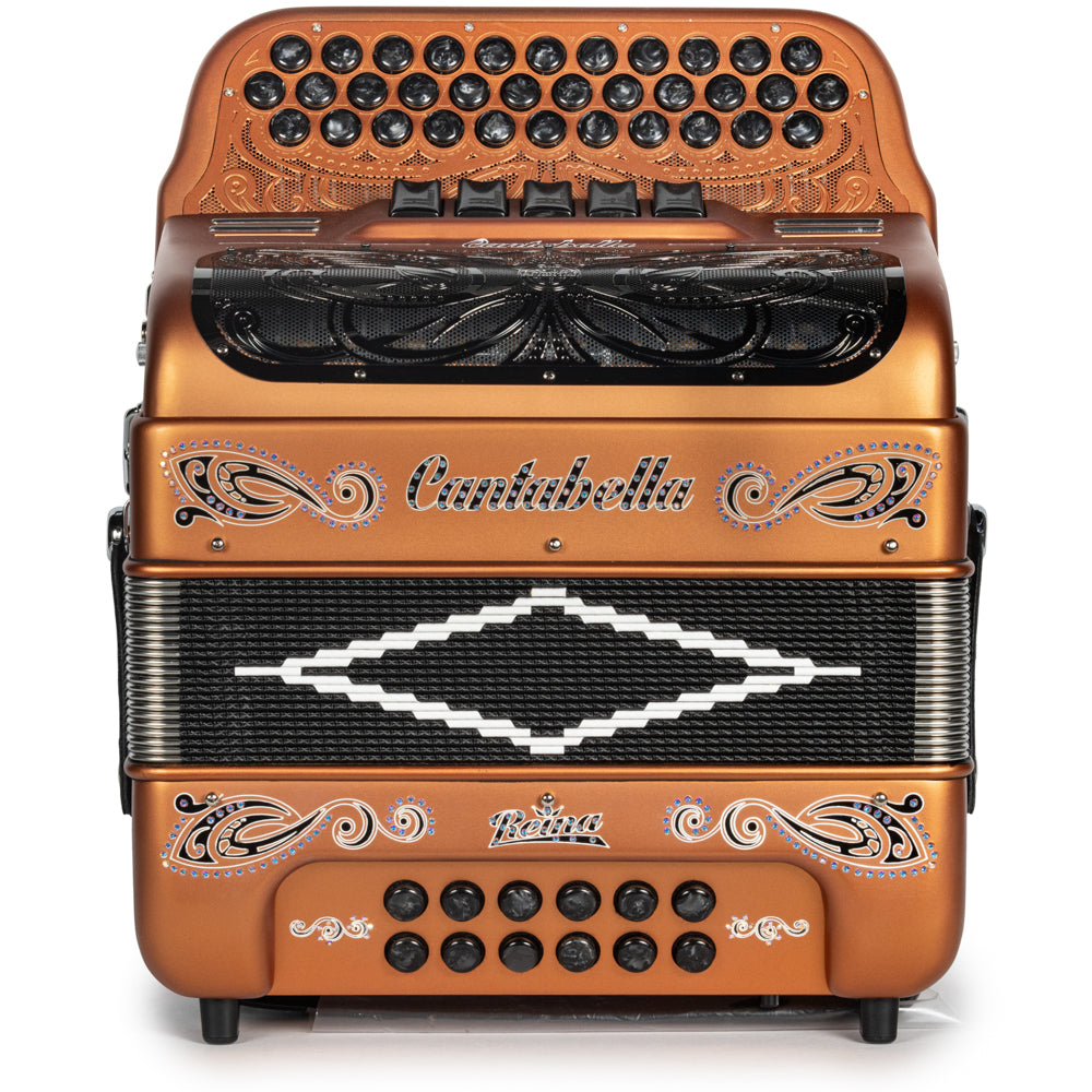 Cantabella Reina Accordion 5 Switch FBE Matte Copper with Black Painted Fretboard