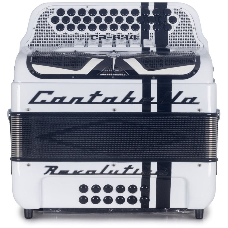 Cantabella Revolution 634 Accordion 6 Switch FBE/EAD Glossy White-accordion-Cantabella- Hermes Music