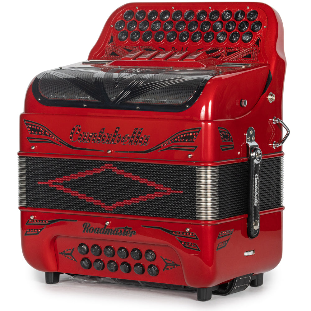 Cantabella Roadmaster Accordion 5 Switch GCF Special Edition Painted Fretboard Diablo