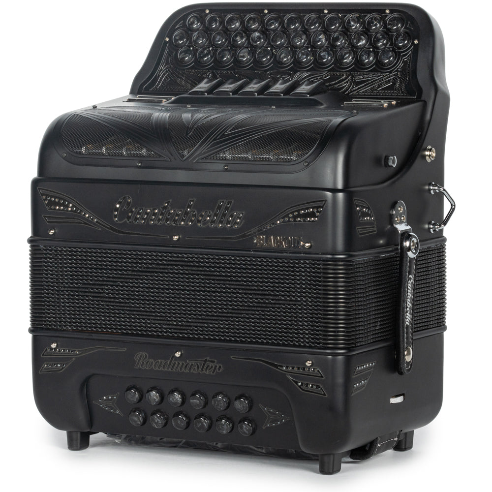 Cantabella Roadmaster Ultra Compact Accordion 5 Switch FBE Special Edition Painted Fretboard Blackout