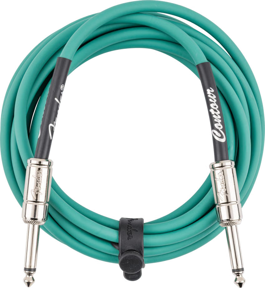 Fender Contour Series 10ft Instrument Cable in Sherwood Green