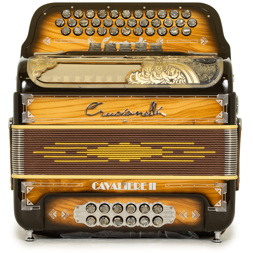 Crucianelli Cavaliere II 5 Switch EAD Accordion in Polished Wood with Silver