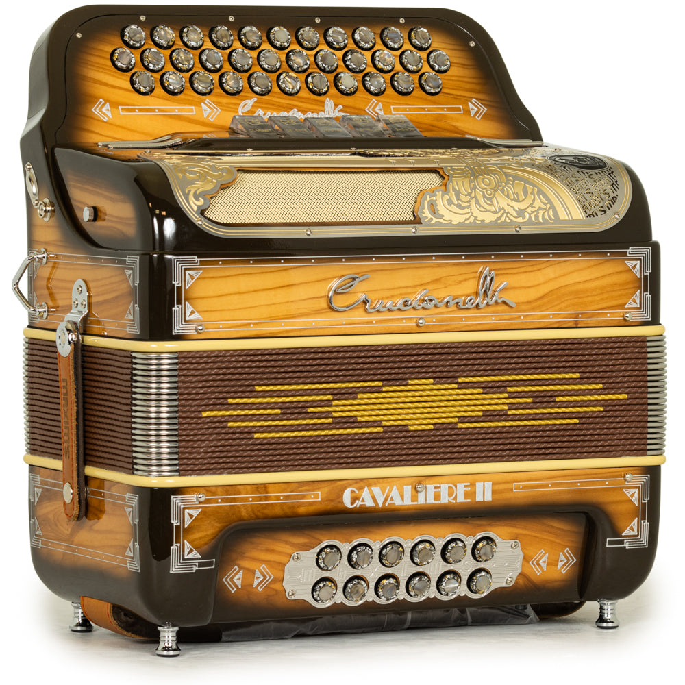 Crucianelli Cavaliere II 5 Switch EAD Accordion in Polished Wood with Silver
