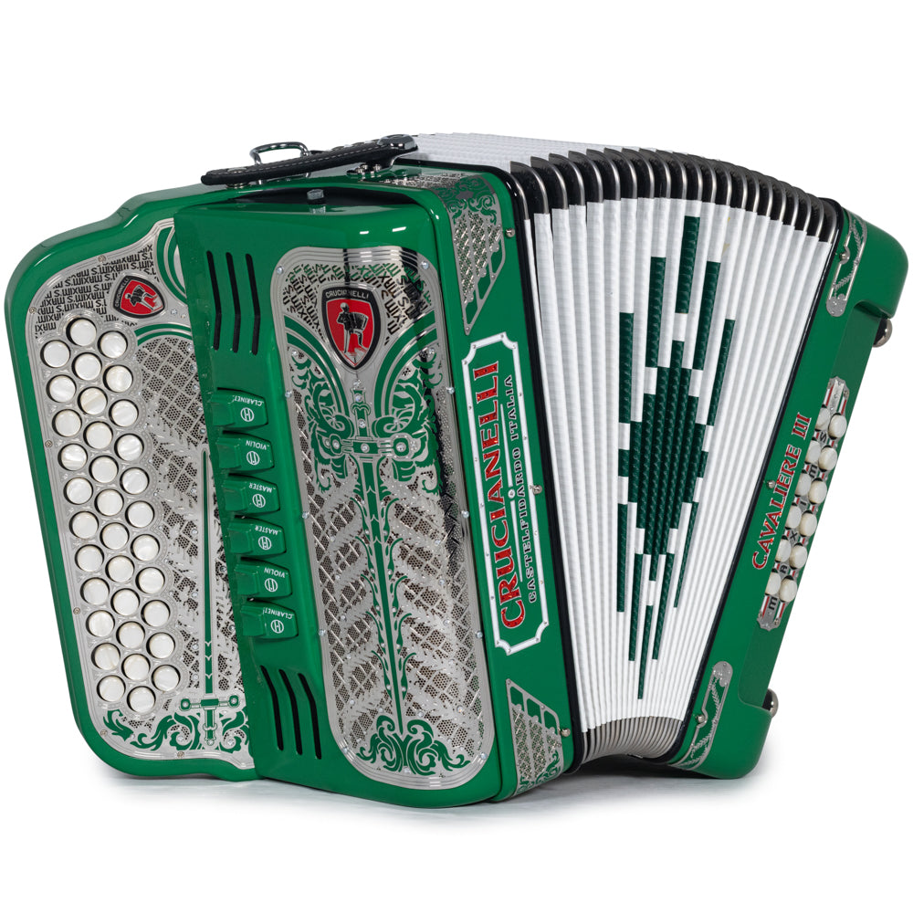 Crucianelli Cavaliere III 6 Switch Two Tone FBE-EAD Accordion in Green