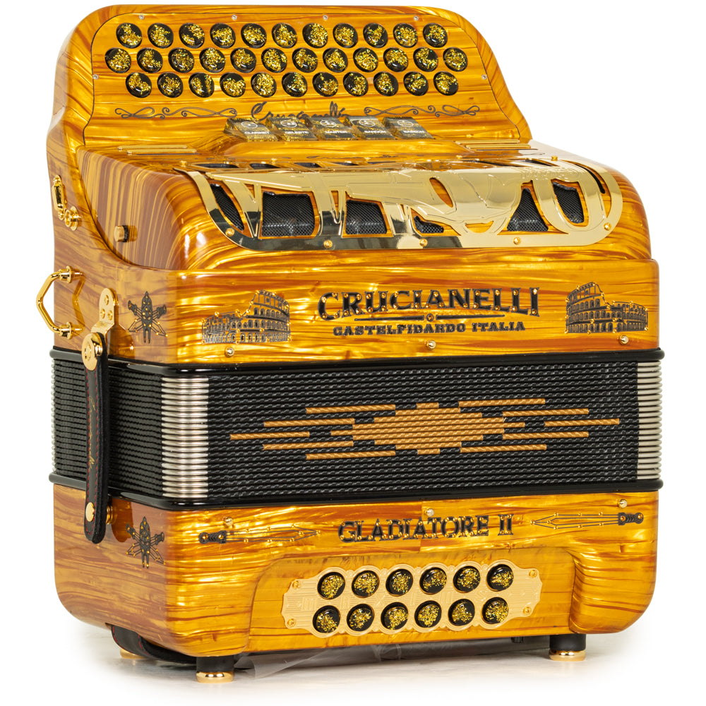 Crucianelli Gladiator II 5 Switch GCF Accordion in Golden Wood