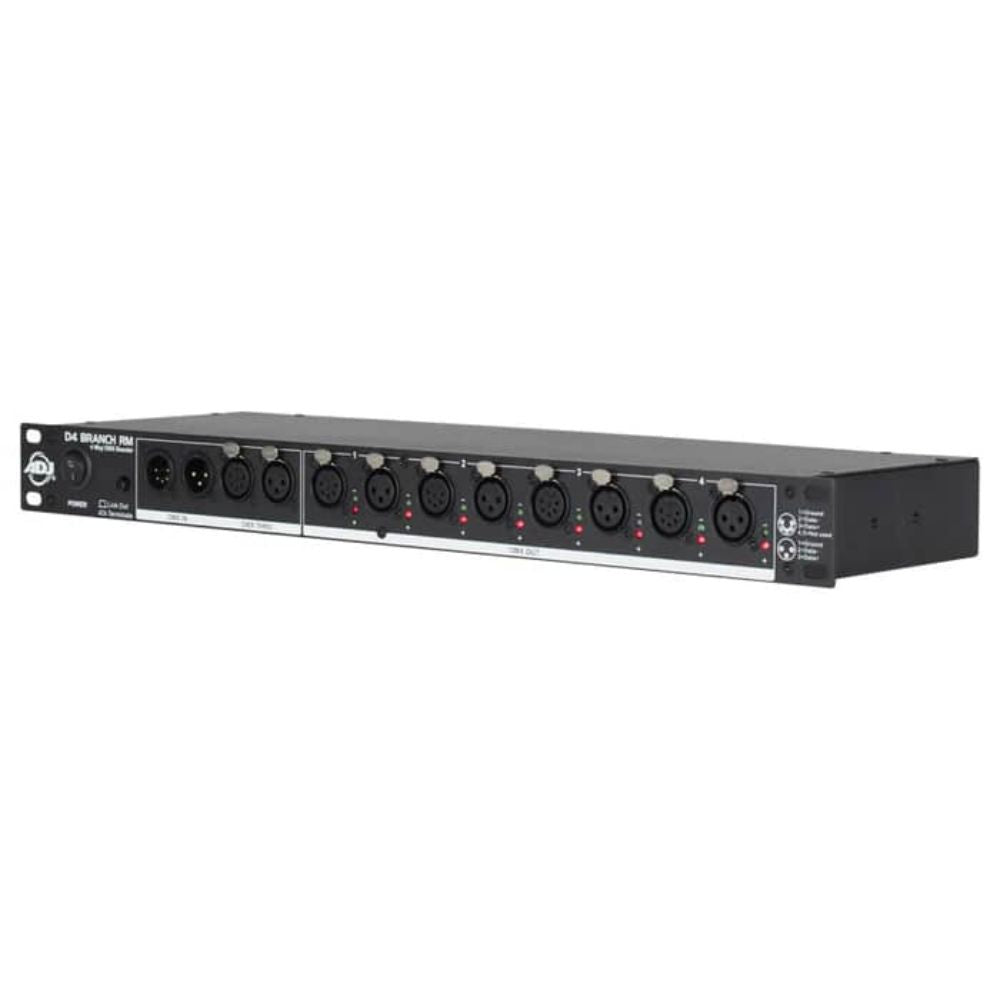American DJ D4 Branch RM 4-Way DMX Distributor/Booster American-DJ Hermes Music