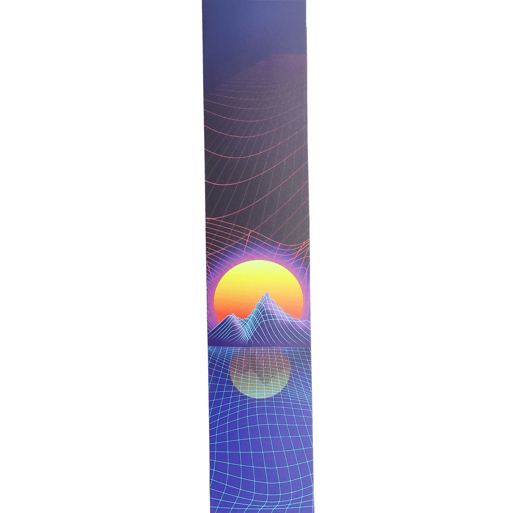 D'Addario 25RUN80 Outrun Printed Leather Guitar Strap Sunset
