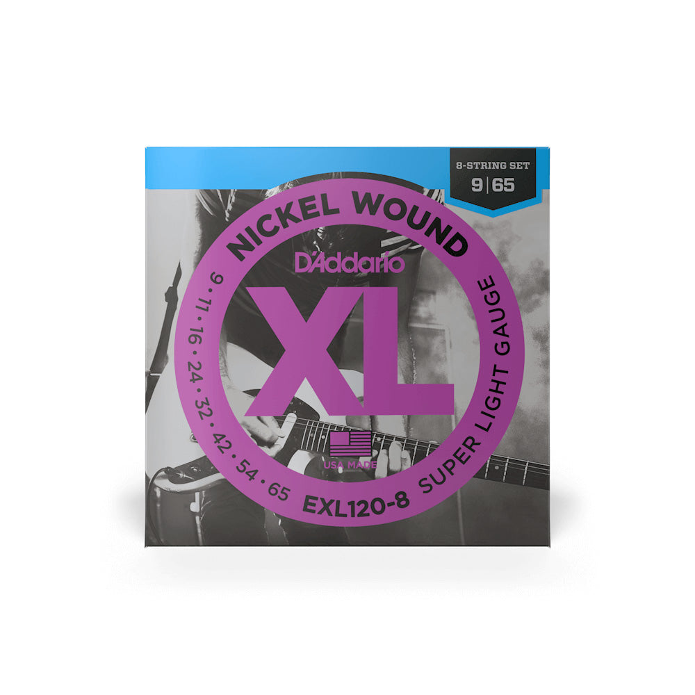D'Addario EXL120-8 Super Light 8-string Electric Guitar 09-65