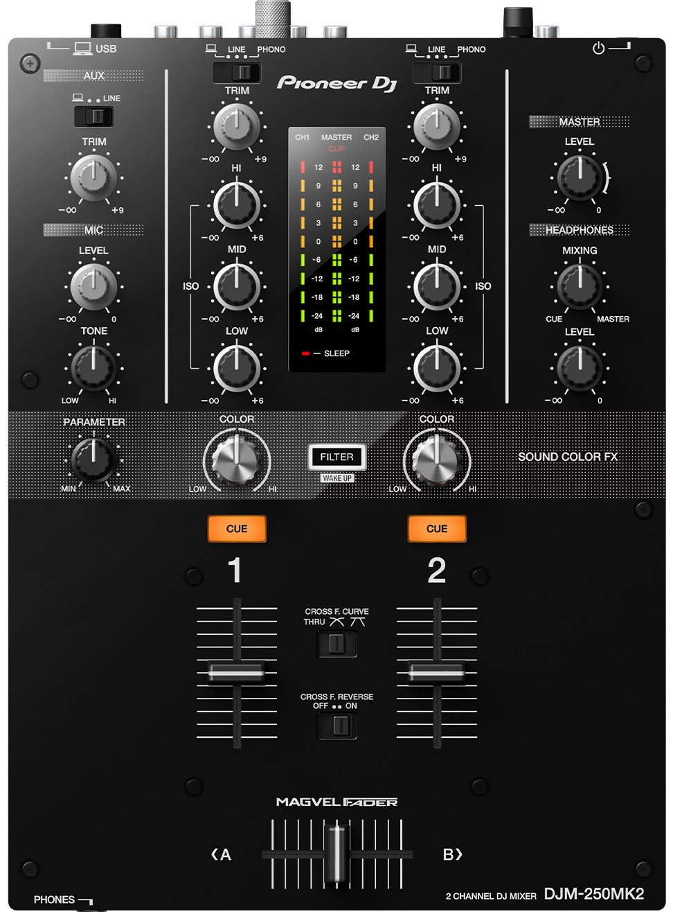 Pioneer DJM-250MK2 2-Channel DJ Mixer with Independent Channel Filter