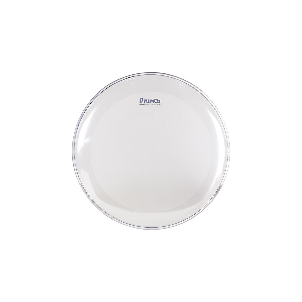 DrumCo DR-14RCSRW-2P 14" 2 Ply reinforce clear 2-W Sound ring White Ring DrumHead-accessories-Drumco-Hermes Music