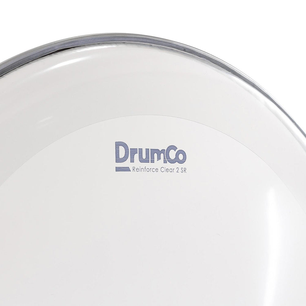 DrumCo DR-14RCSRW-2P 14" 2 Ply reinforce clear 2-W Sound ring White Ring DrumHead-accessories-Drumco-Hermes Music