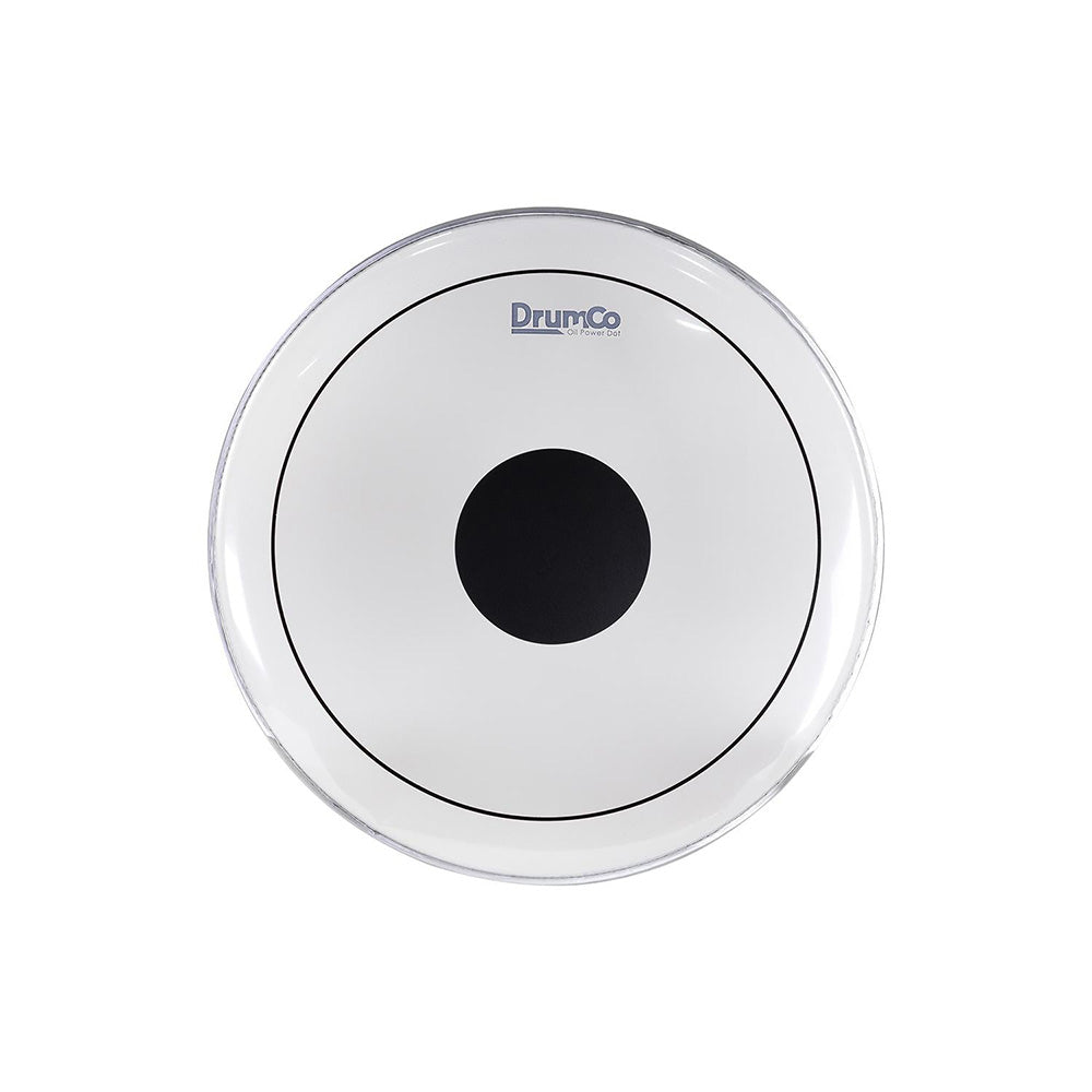 DrumCo DR-20DPOBPD 20" Double Ply Oil W-Black Power Dot on Top Bass DrumHead-accessories-Drumco-Hermes Music