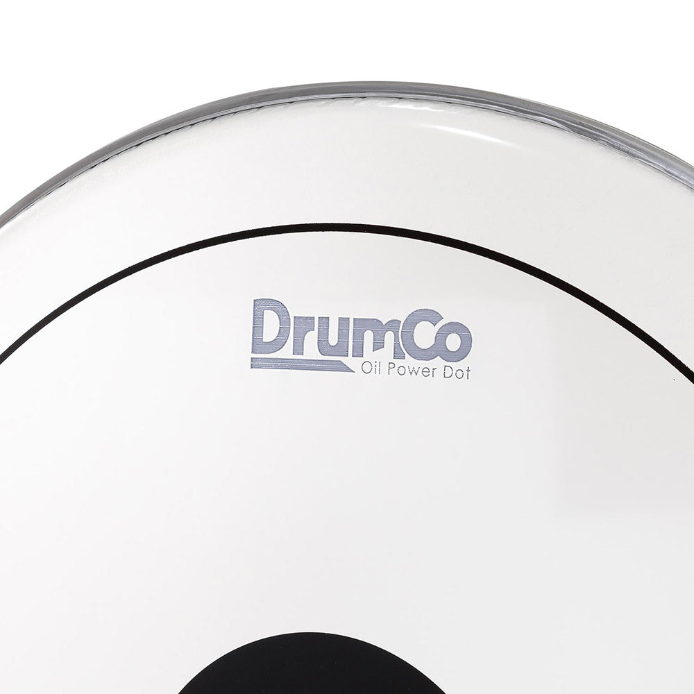 DrumCo DR-20DPOBPD 20" Double Ply Oil W-Black Power Dot on Top Bass DrumHead-accessories-Drumco-Hermes Music