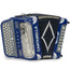 Cantabella Draco Accordion 5 Switch FBE Matte Blue with White-Cantabella-Hermes Music-Accordion Pro Shop