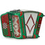 Cantabella Draco Accordion 5 Switch EAD Green Glitter with Red-Cantabella-Hermes Music-Accordion Pro Shop
