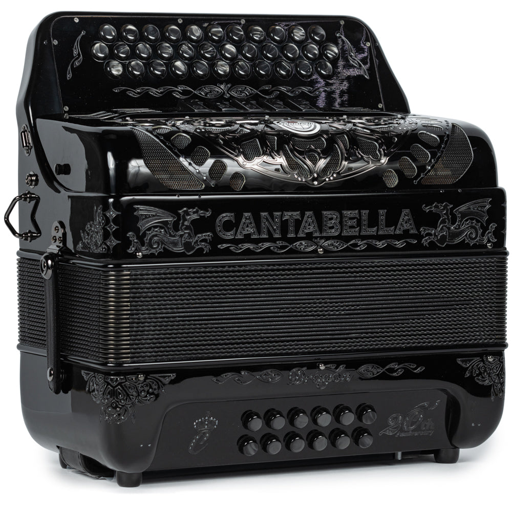 Cantabella Dragon Accordion 5 Switch EAD Black