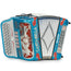 Cantabella Dragon Accordion 5 Switch GCF Light Blue Glitter and Red-Cantabella-Hermes Music-Accordion Pro Shop