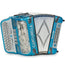 Cantabella Dragon Accordion 5 Switch EAD Light Blue Glitter with Silver and Black-Cantabella-Hermes Music-Accordion Pro Shop