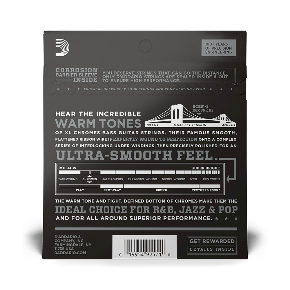 D'Addario ECB81-5 Regular Light Bass Guitar 5-String