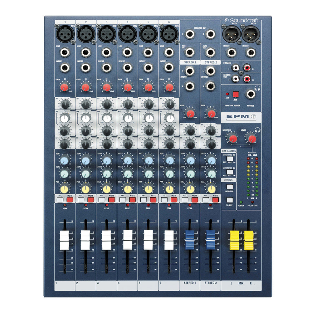 Soundcraft EPM 6-Channel Audio Mixer-Hermes Music-Hermes Music