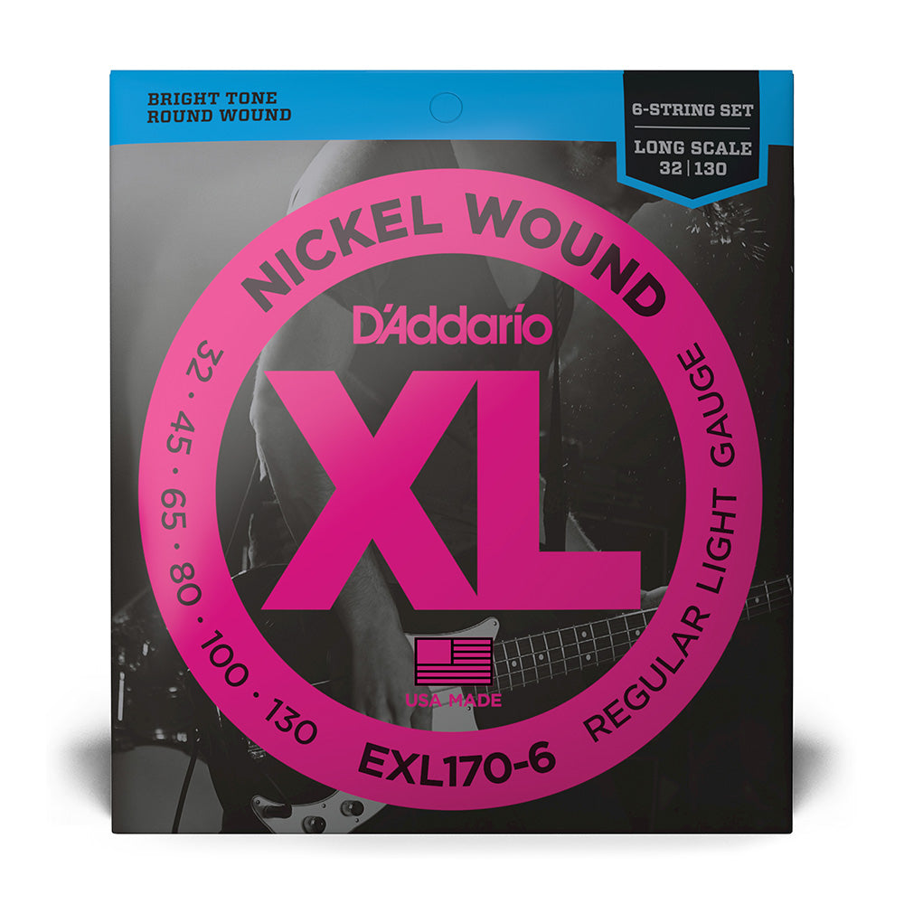 D'Addario EXL170-6 Regular Nickel Wound 6-String Bass Guitar