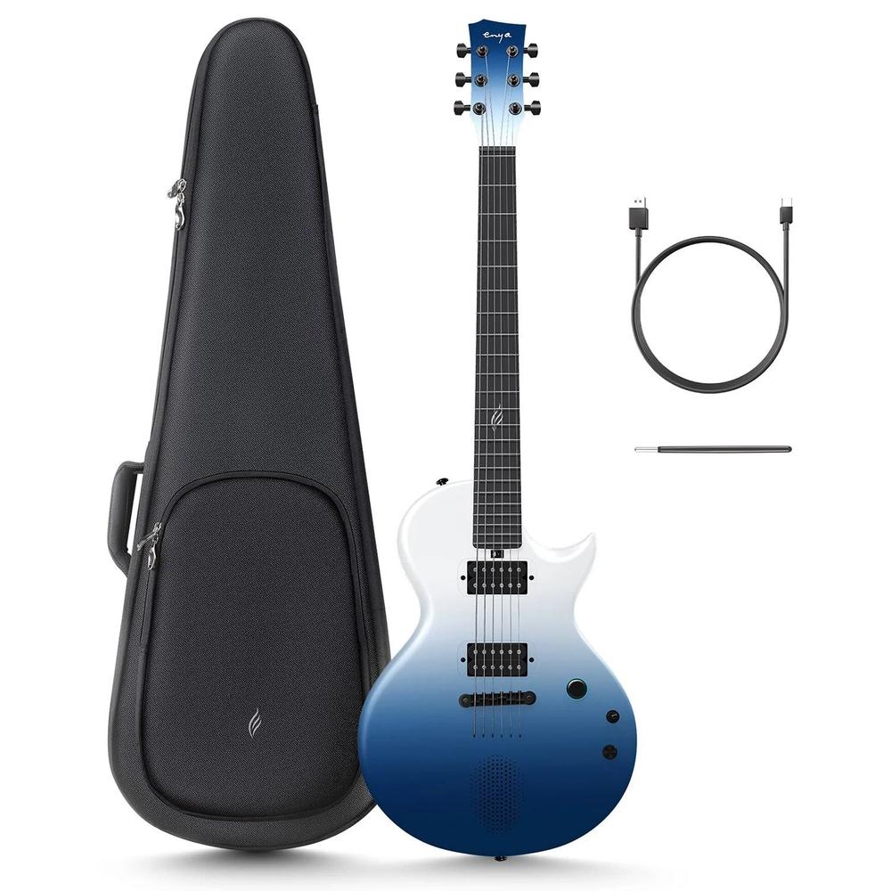 Enya Music Nova Go Sonic Smart Electric Guitar in Ocean Blue