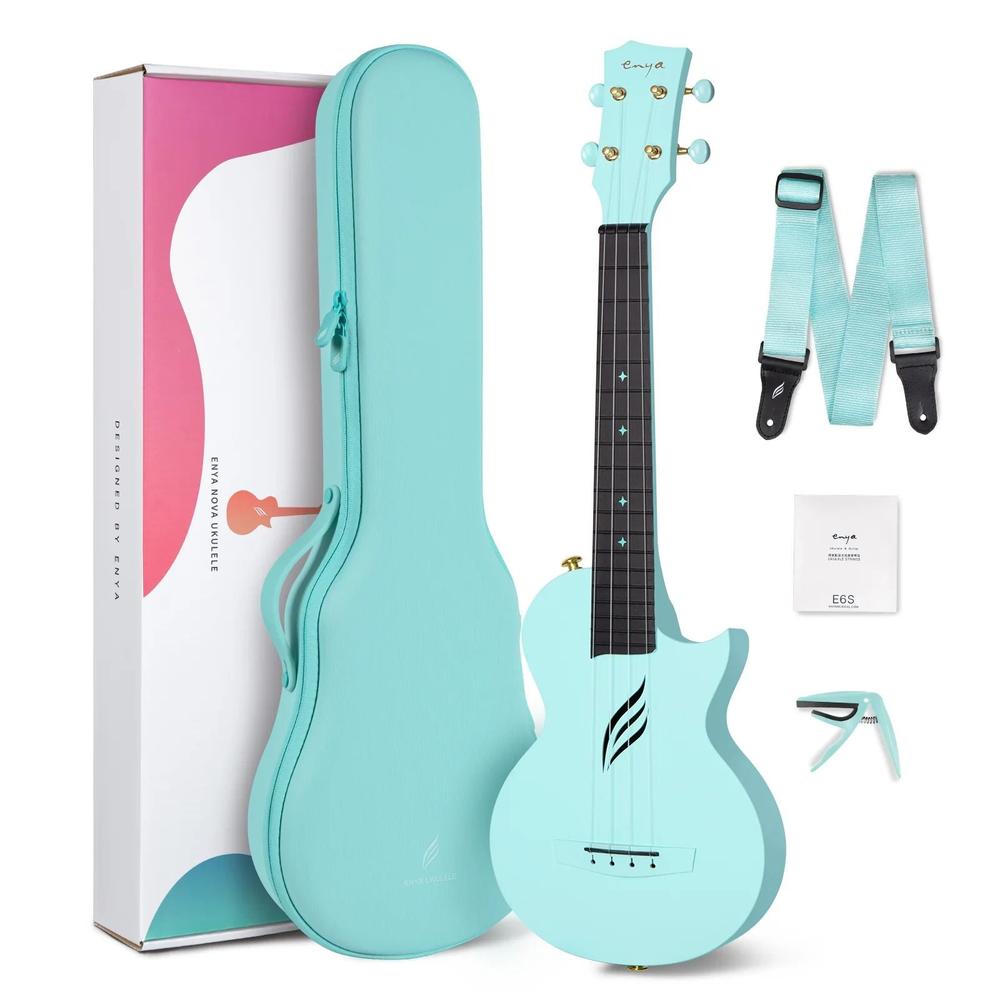 Enya Music Nova U Concert Ukulele 23” Carbon Fiber in Blue