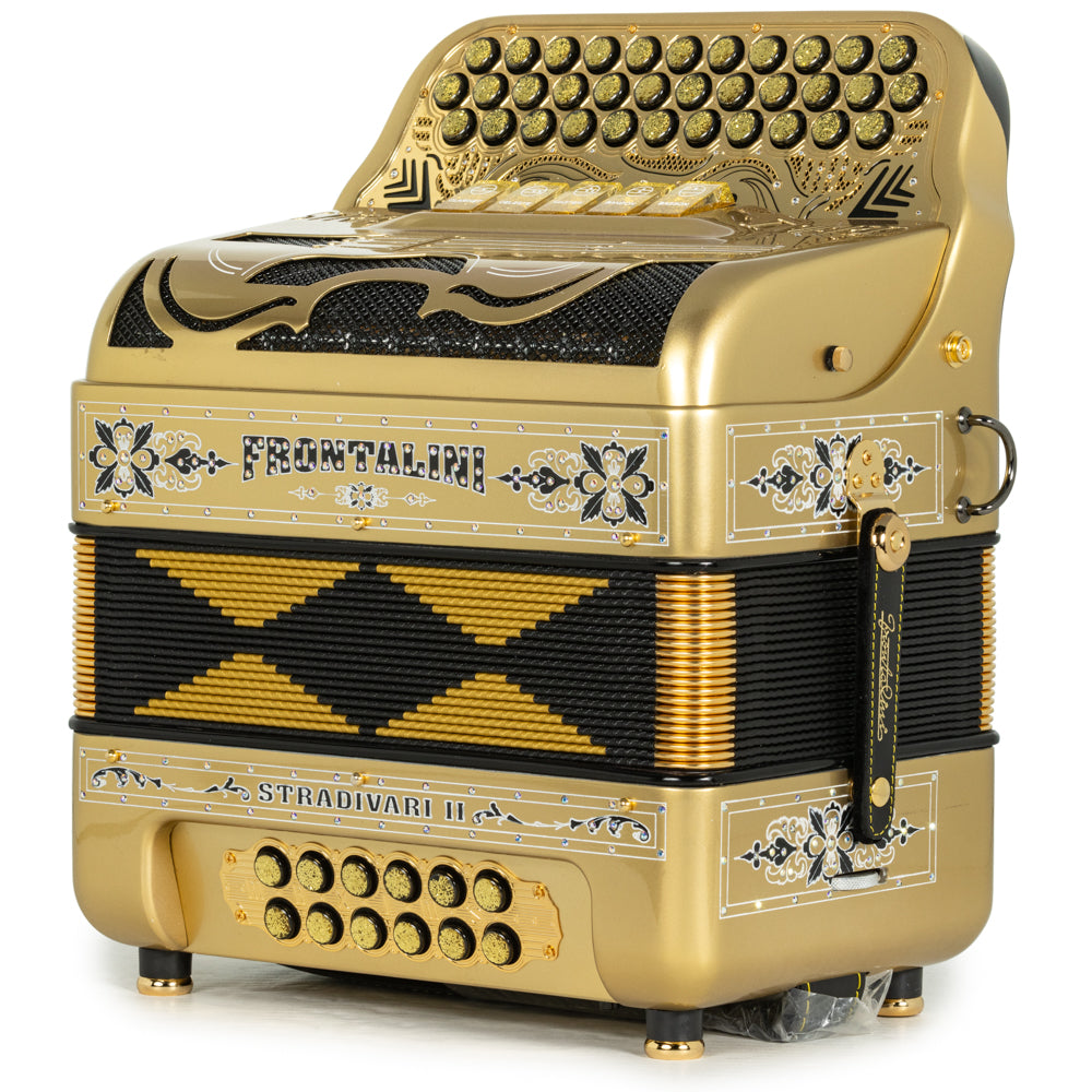 Frontalini Stradivari II 5 Switch EAD Accordion in Gold and Black