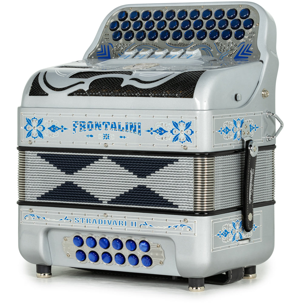 Frontalini Stradivari II 5 Switch EAD Accordion in Gray with Blue