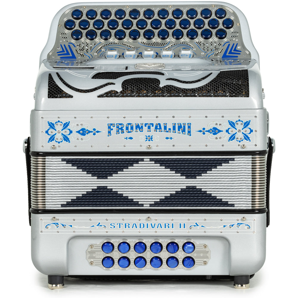 Frontalini Stradivari II 5 Switch EAD Accordion in Gray with Blue