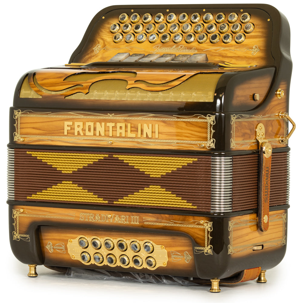 Frontalini Stradivari III 6 Switch FBE-EAD Accordion Polished Wood with Gold