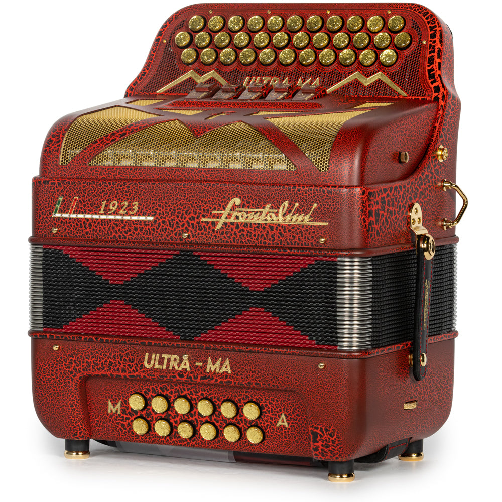 Frontalini Special Edition Ultra-Ma 5 Switch EAD Accordion in Matte Crocodile Red with Gold