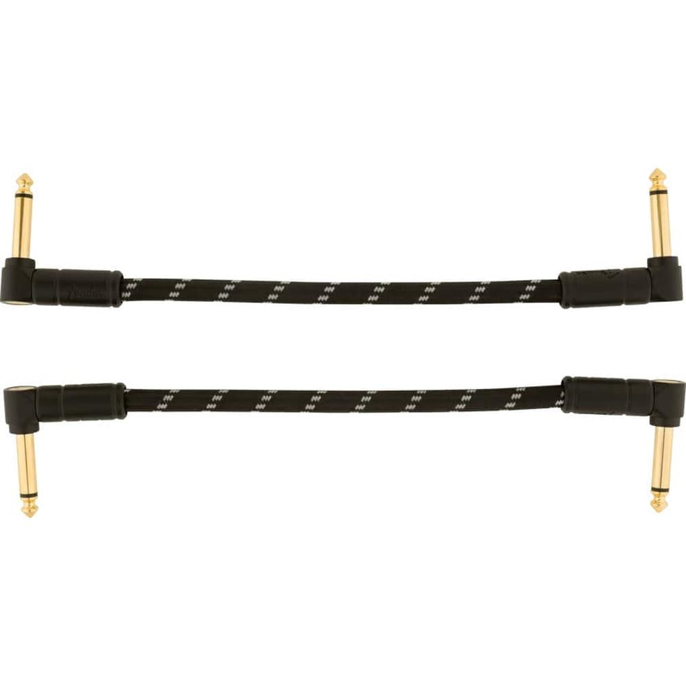 Fender Deluxe Series Tweed Instrument Cables 6in Angled