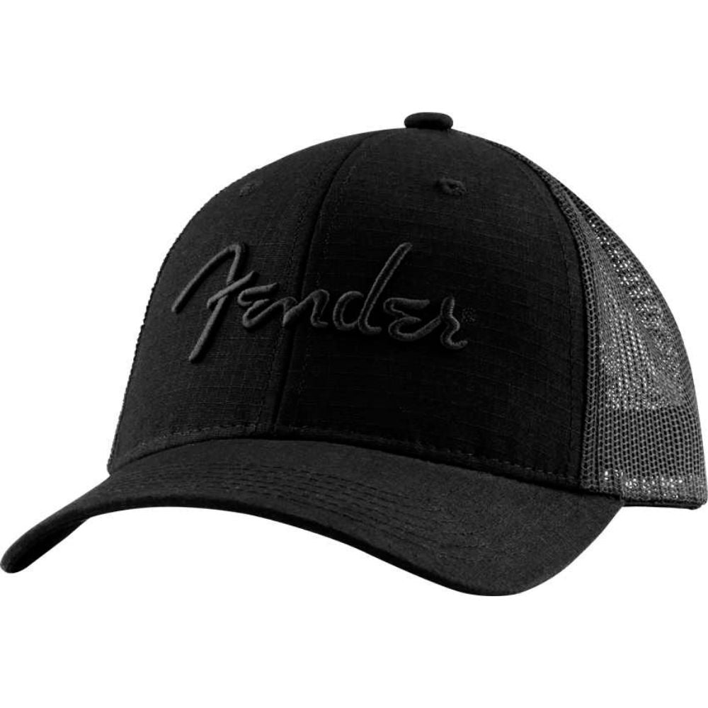 Fender Snap Back Pick Holder Hat, Black-accessories-Fender-Hermes Music