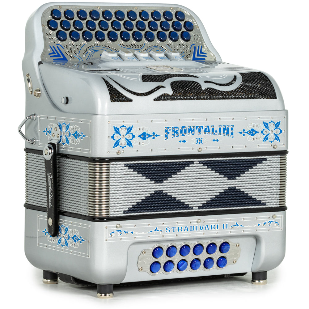 Frontalini Stradivari II 5 Switch EAD Accordion in Gray with Blue