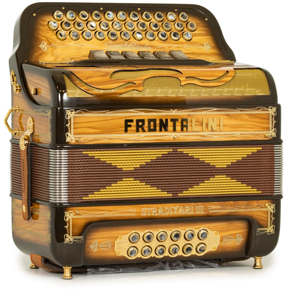 Frontalini Stradivari III 6 Switch FBE-EAD Accordion Polished Wood with Gold