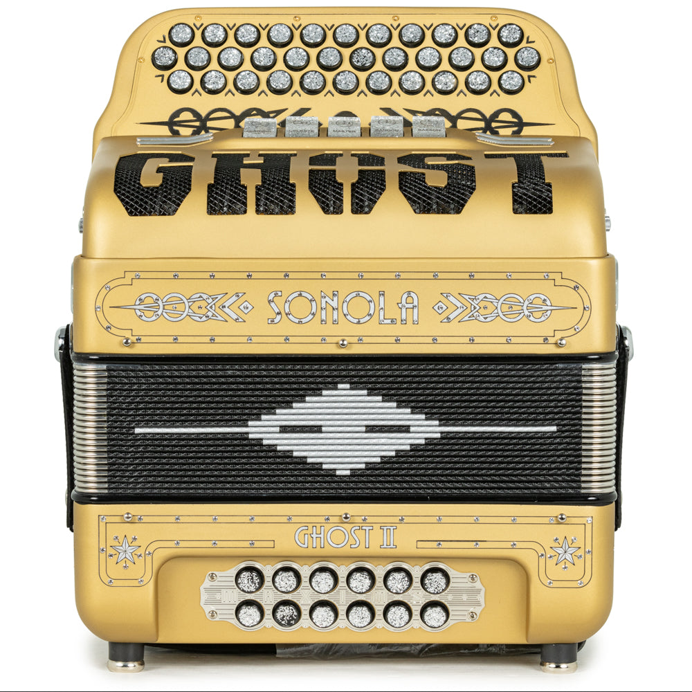 Sonola Ghost II Ultra Compact Accordion 5 Switch FBE Matte Gold and White