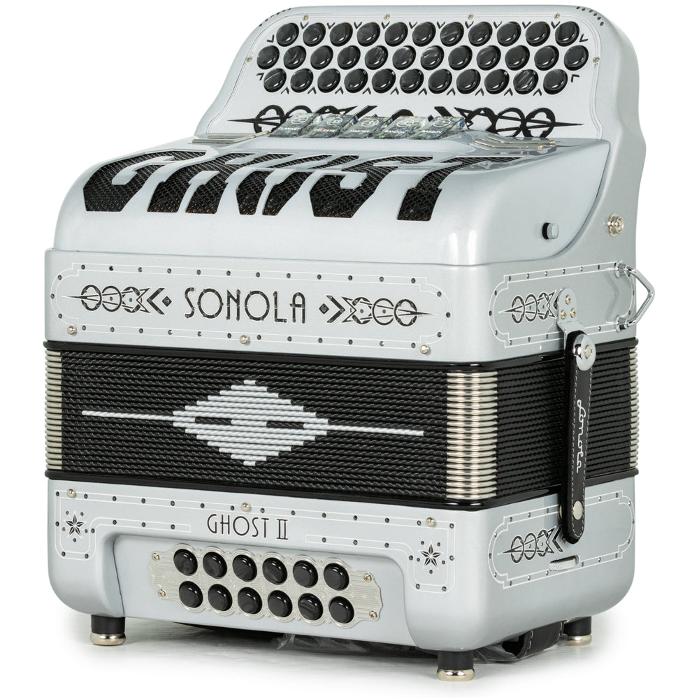 Sonola Ghost II Ultra Compact Accordion 5 Switch EAD Matte Gray and Silver
