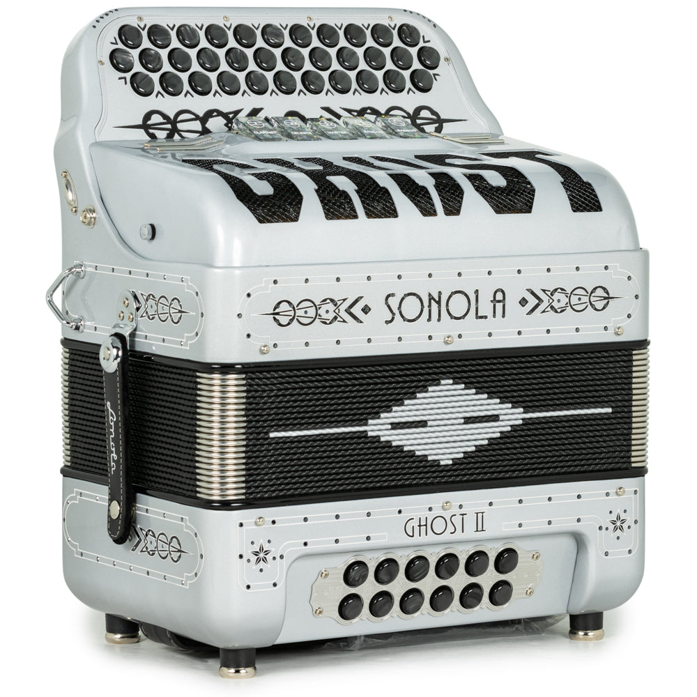 Sonola Ghost II Ultra Compact Accordion 5 Switch EAD Matte Gray and Silver