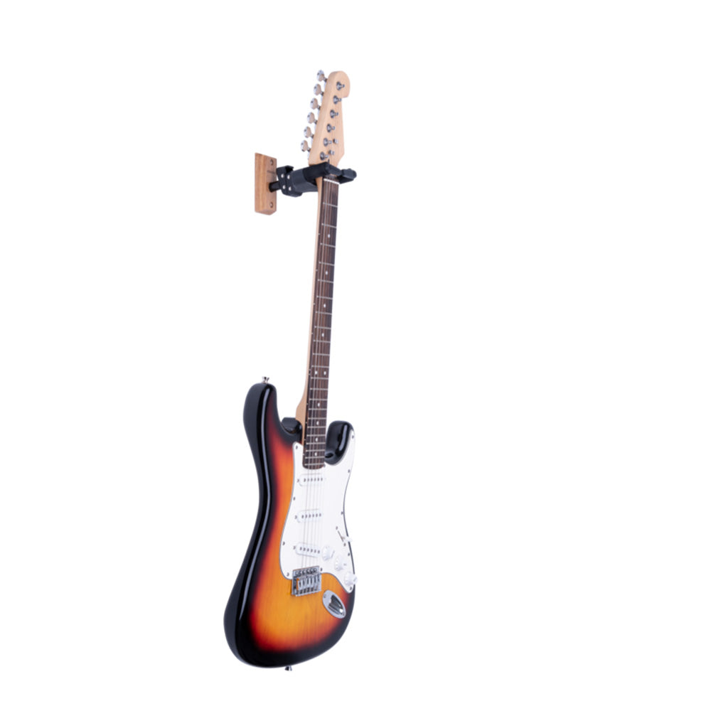 Hercules GSP38WBPLUS Auto Grip Wall Mount Guitar Hanger W/ Wood Base, Short Arm-Guitar Accessories-Hercules-Hermes Music
