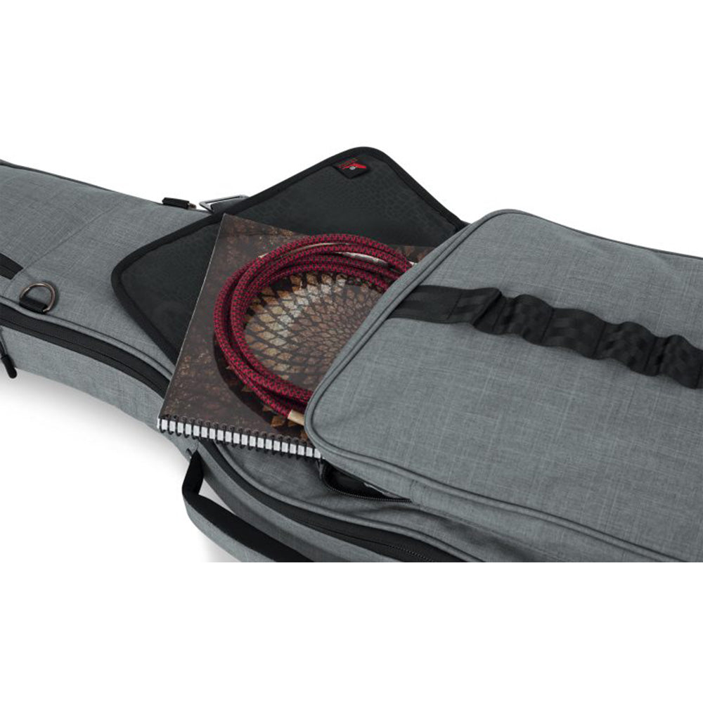 Gator GT-ELECTRIC-GRY Transit Series Electric Guitar Gig Bag with Light Grey Exterior