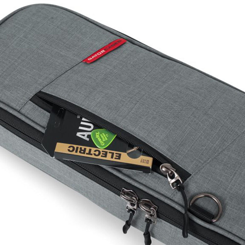 Gator GT-ELECTRIC-GRY Transit Series Electric Guitar Gig Bag with Light Grey Exterior