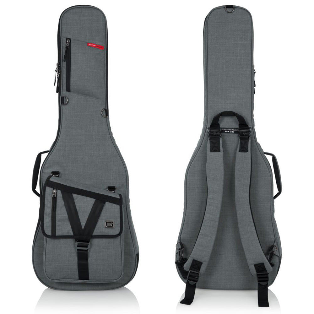Gator GT-ELECTRIC-GRY Transit Series Electric Guitar Gig Bag with Light Grey Exterior