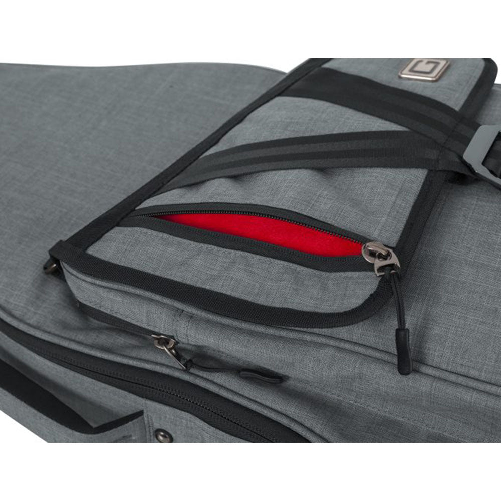 Gator GT-ELECTRIC-GRY Transit Series Electric Guitar Gig Bag with Light Grey Exterior
