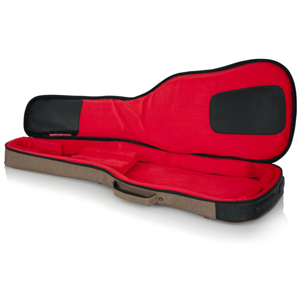 Gator GT-ELECTRIC-TAN Transit Series Electric Guitar Gig Bag with Tan Exterior